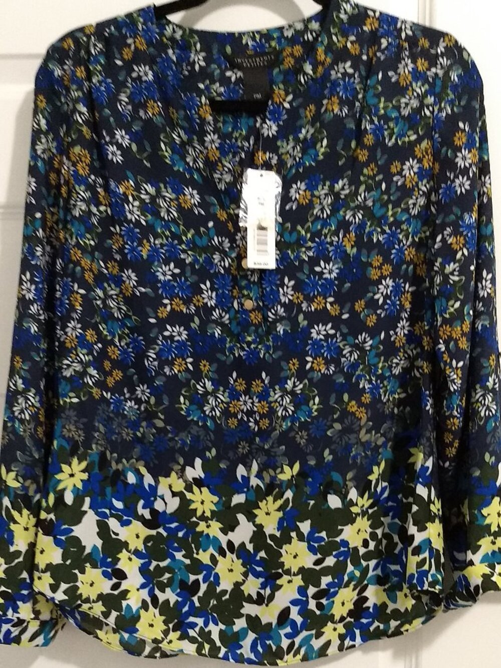 Investment Petites NWT Long Sleeve Blouse Size PM